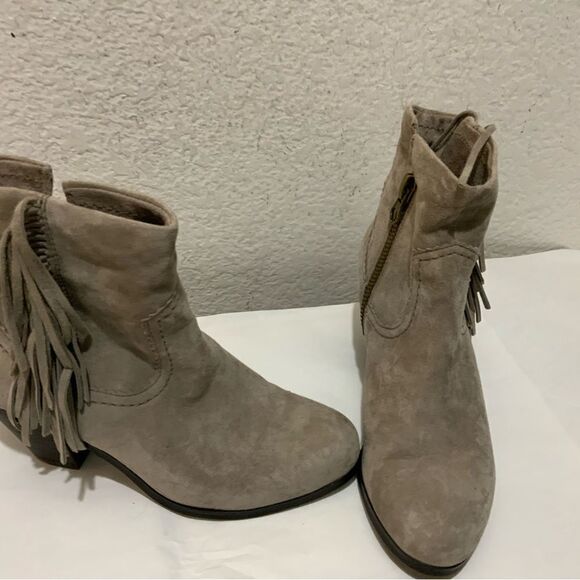 Sam Edelman Louie Fringe Trimmed Ankle Boots Size 7.5 M - Picture 4 of 13
